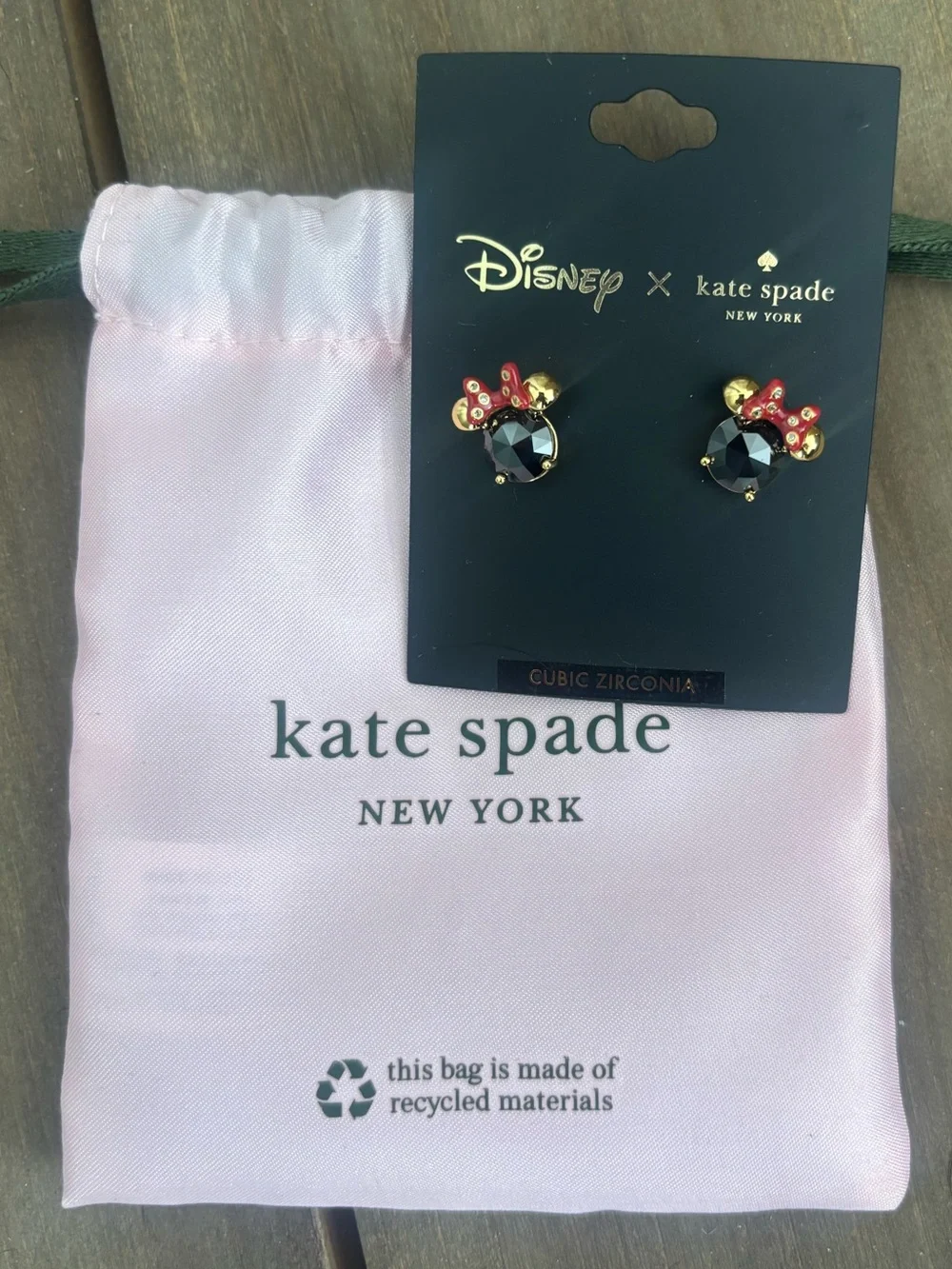 kate spade Disney Minnie Mouse Black and Red Stud Earrings